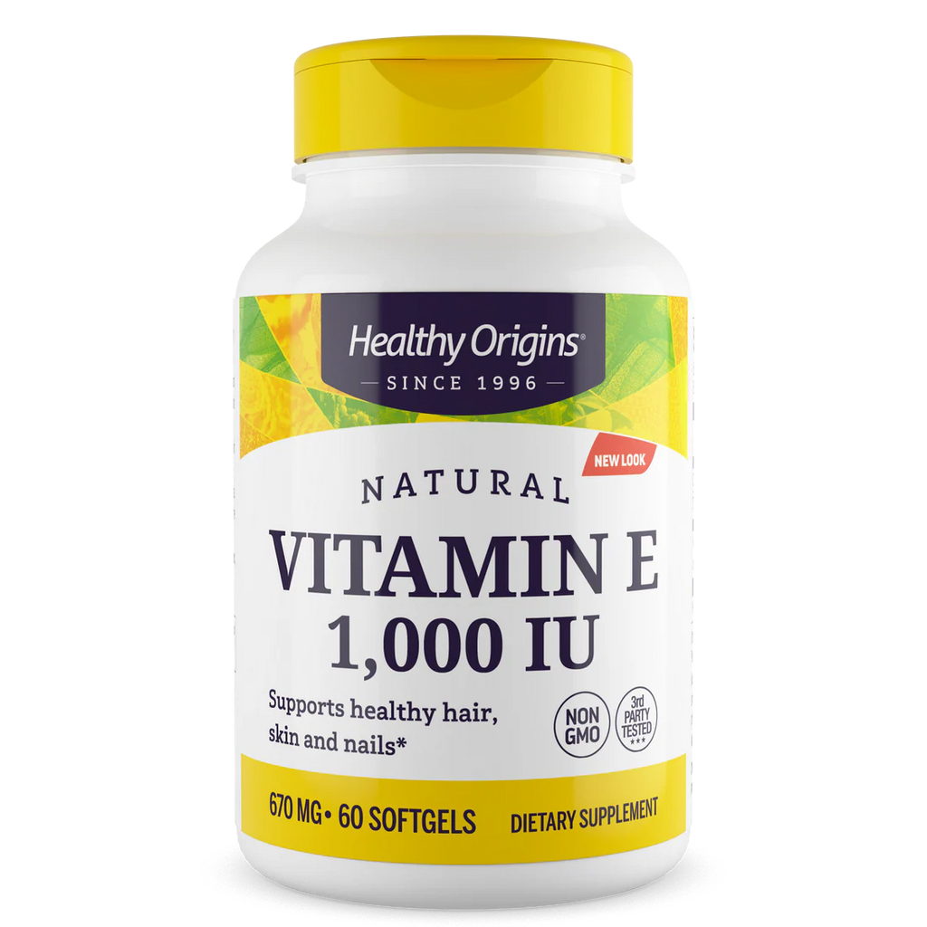 Healthy Origins Vitamin E 1,000 IU (670 mg) | 60 Softgels