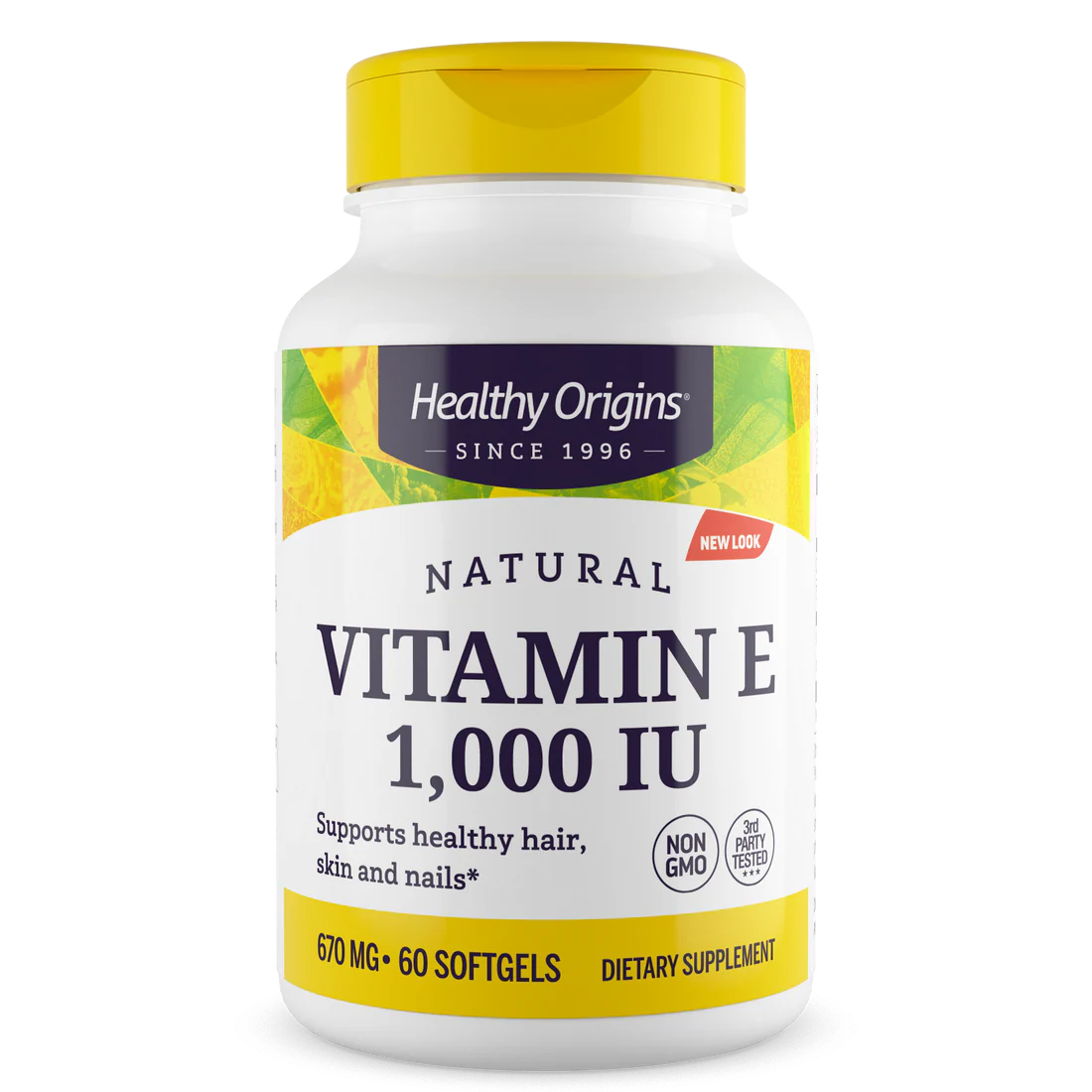Healthy Origins Vitamin E 1,000 IU (670 mg) | 60 Softgels