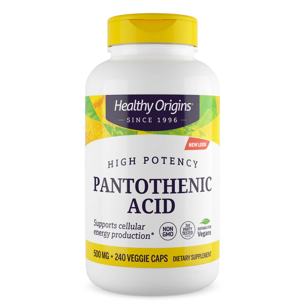 Healthy Origins Pantothenic Acid 500 mg | 240 Veggie Capsules