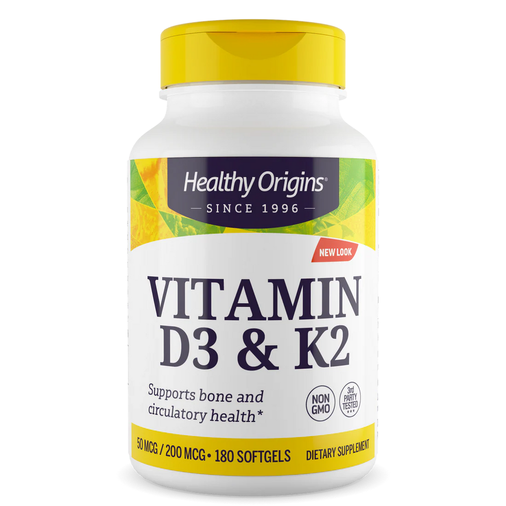 Healthy Origins Vitamin D3 (50 mcg) & (200mcg) | 180 Softgels