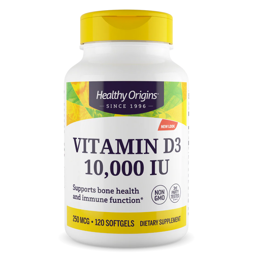 Healthy Origins Vitamin D3 10,000 IU (250 mcg) | 120 Softgels