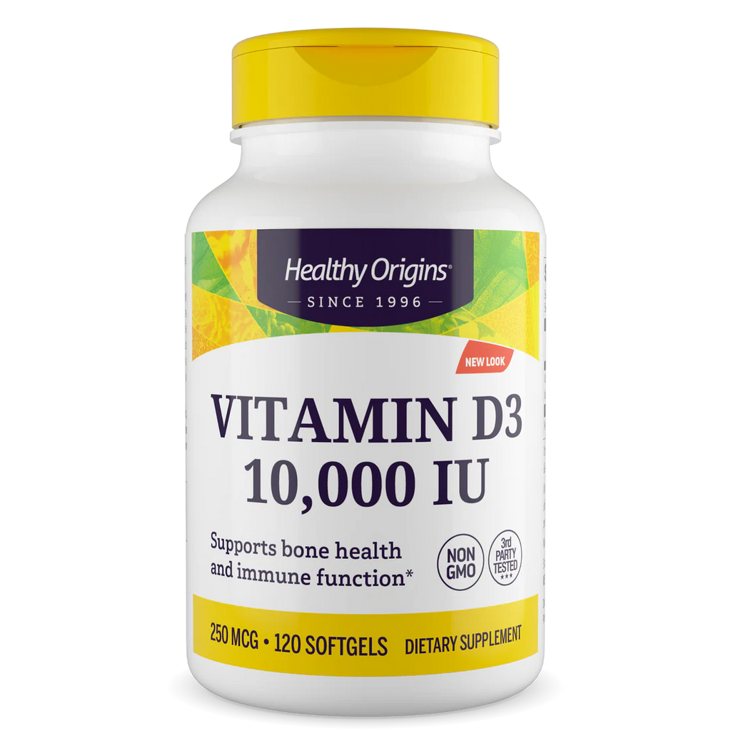 Healthy Origins Vitamin D3 10,000 IU (250 mcg) | 120 Softgels