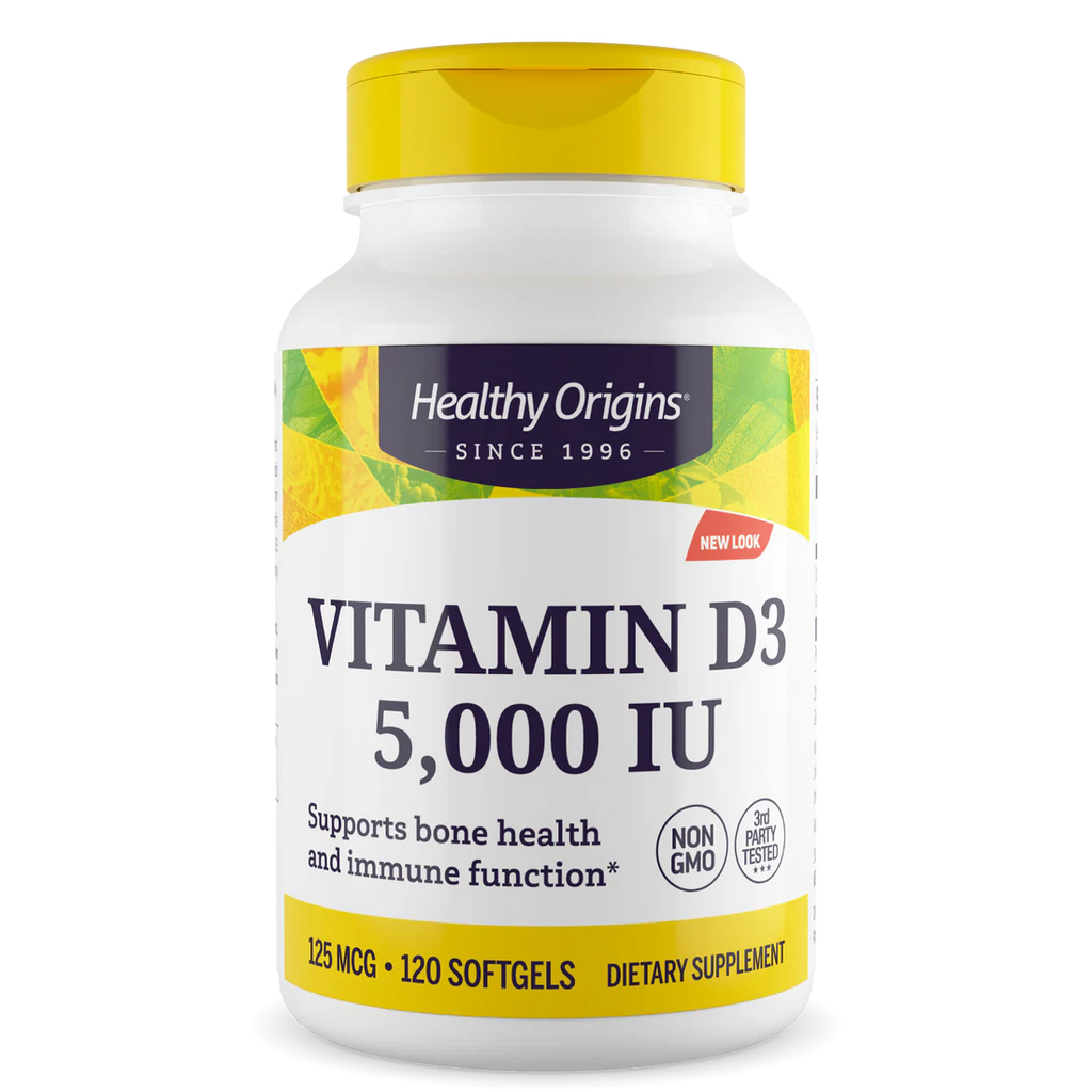 Healthy Origins Vitamin D3 5,000 IU | 120 Softgels