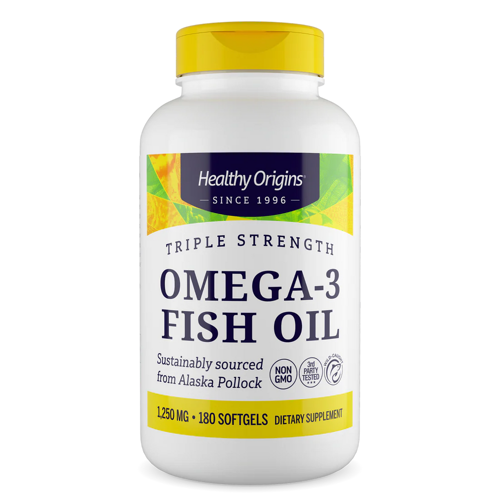 Healthy Origins Omega-3 Fish Oil 1250 mg | 180 Softgels