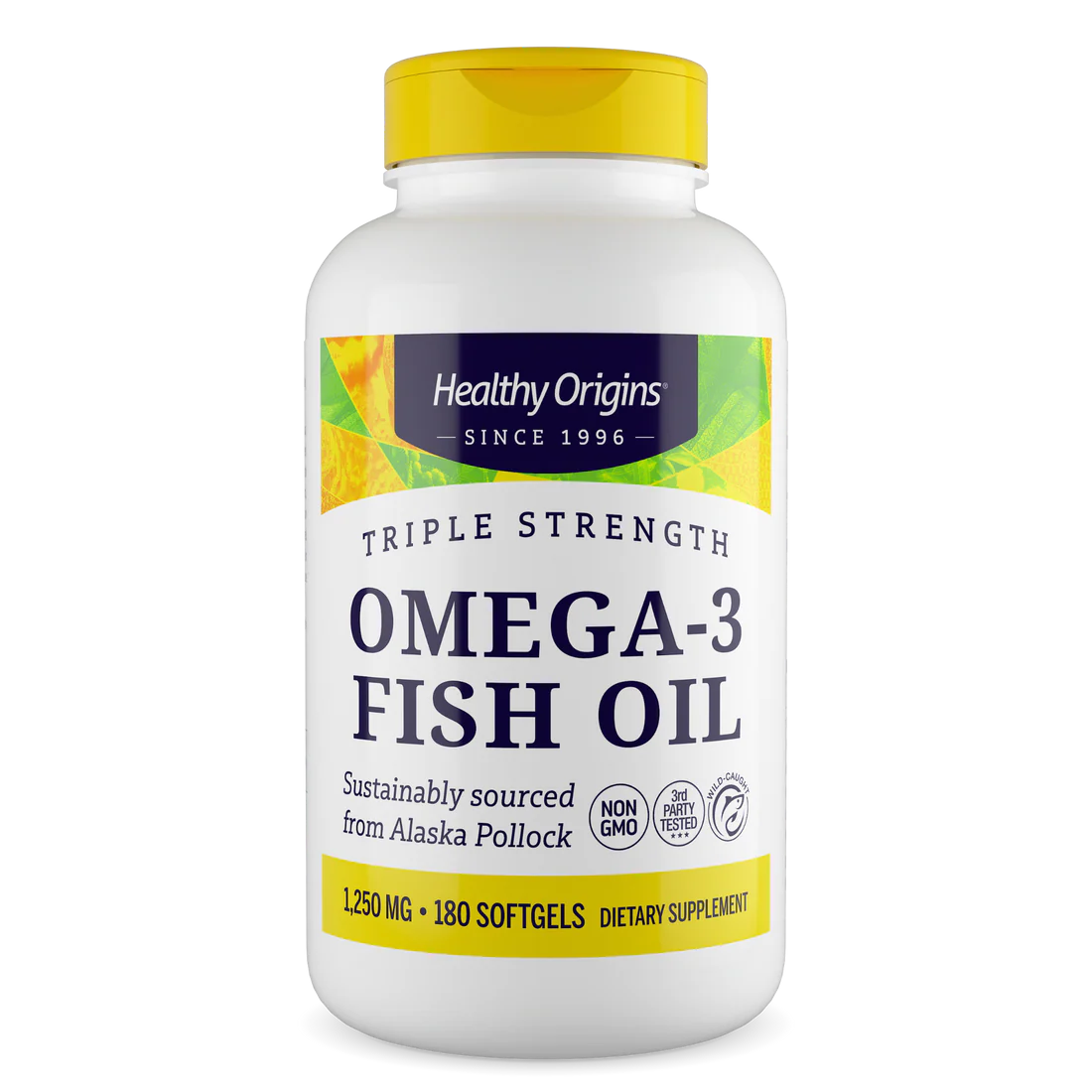 Healthy Origins Omega-3 Fish Oil 1250 mg | 180 Softgels