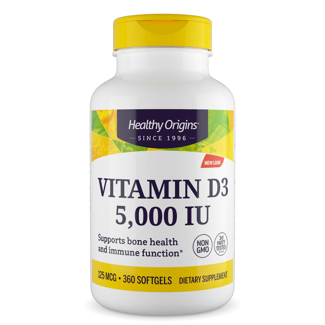 Healthy Origins Vitamin D3 5,000 IU (125 mcg) | 360 Softgels
