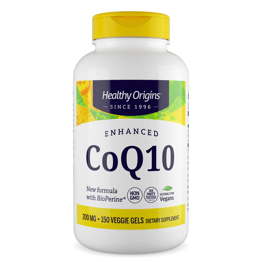 Healthy Origins CoQ10 200 mg (BioPerine) | 150 Veggie Softgels