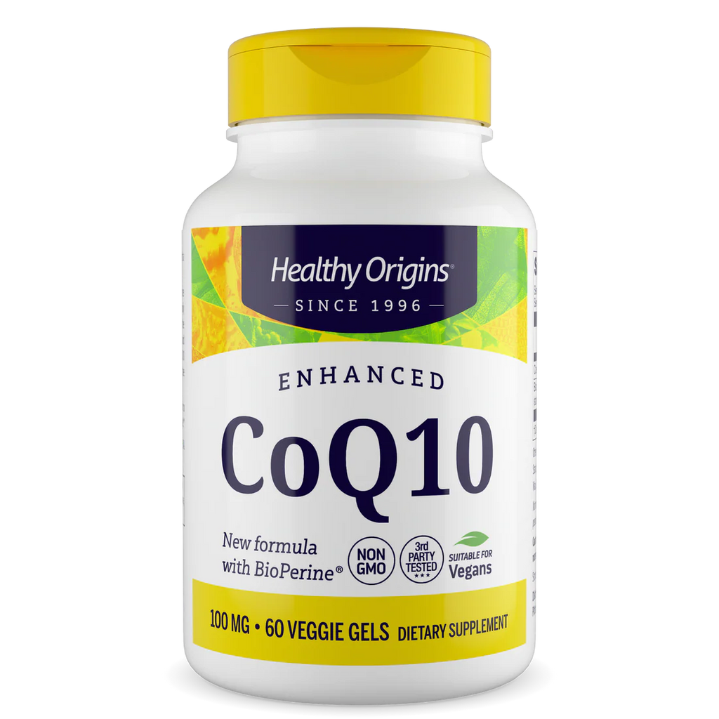 Healthy Origins CoQ10 100 mg (BioPerine) | 60 Veggie Softgels