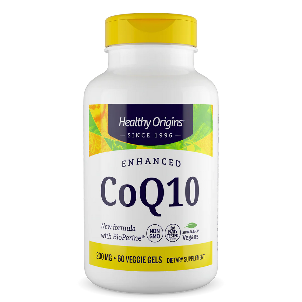 Healthy Origins CoQ10 200 mg (BioPerine) | 60 Veggie Softgels