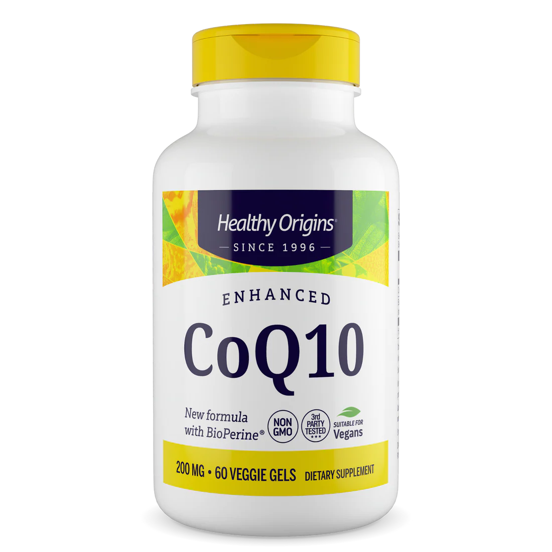 Healthy Origins CoQ10 200 mg (BioPerine) | 60 Veggie Softgels
