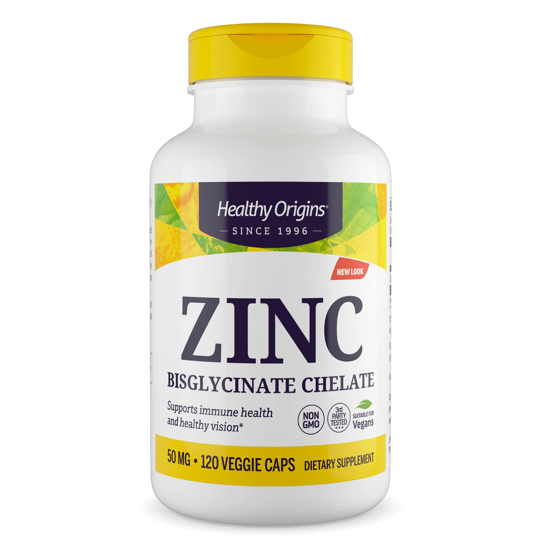 Healthy Origins Zinc Bisglycinate Chelate 50 mg | 120 Veggie Capsules