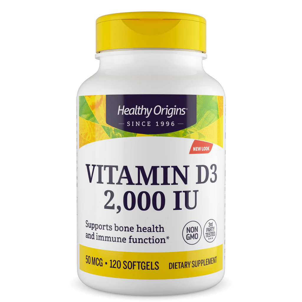Healthy Origins Vitamin D3 2,000 IU (50 mcg) | 120 Softgels
