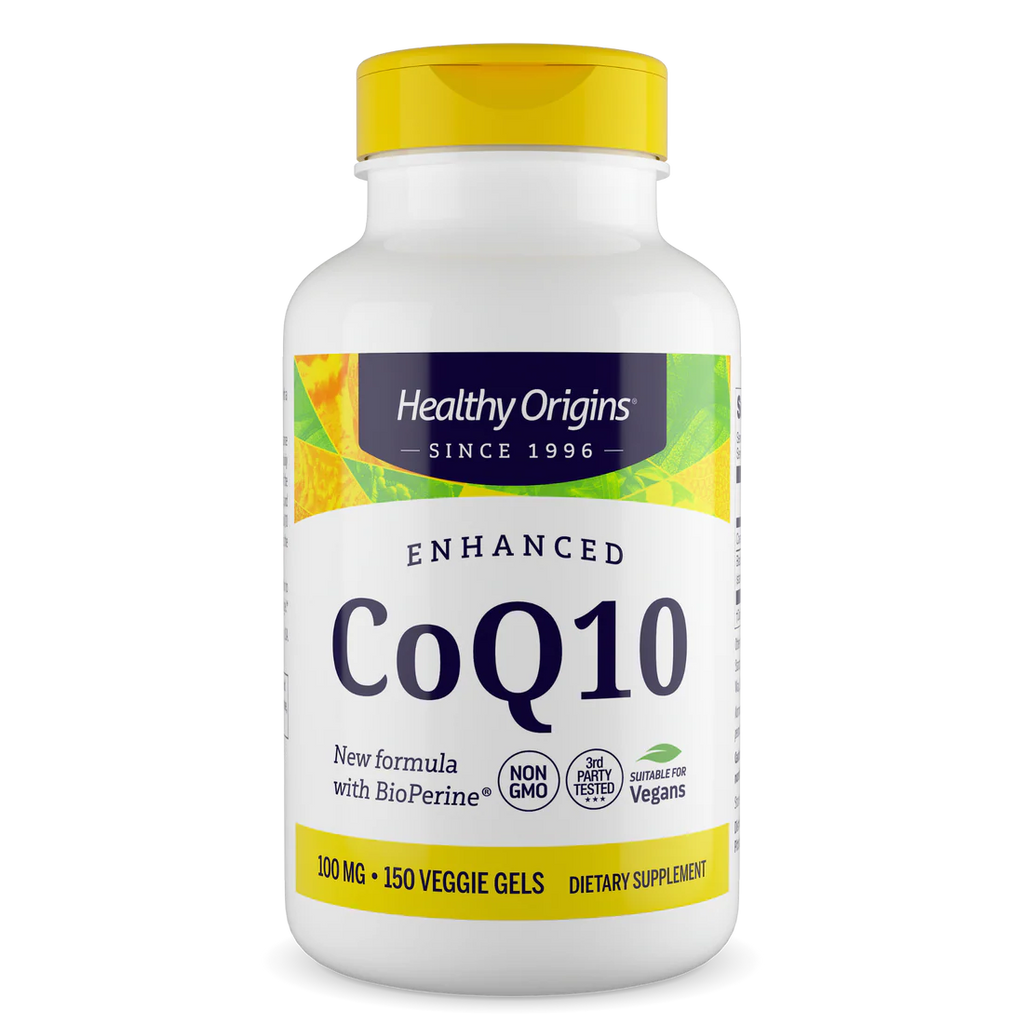 Healthy Origins CoQ10 100 mg (BioPerine) | 150 Veggie Softgels