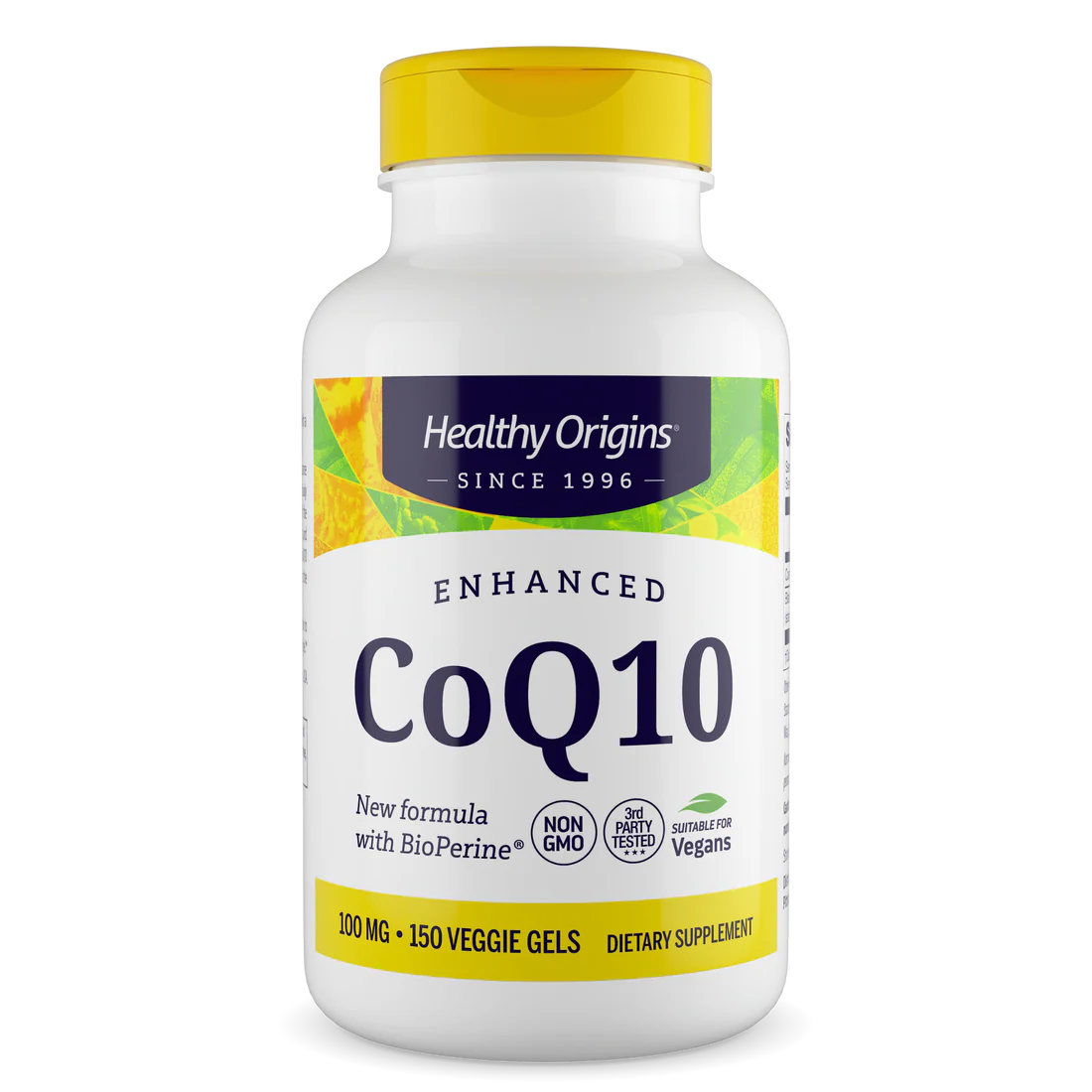Healthy Origins CoQ10 100 mg (BioPerine) | 150 Veggie Softgels