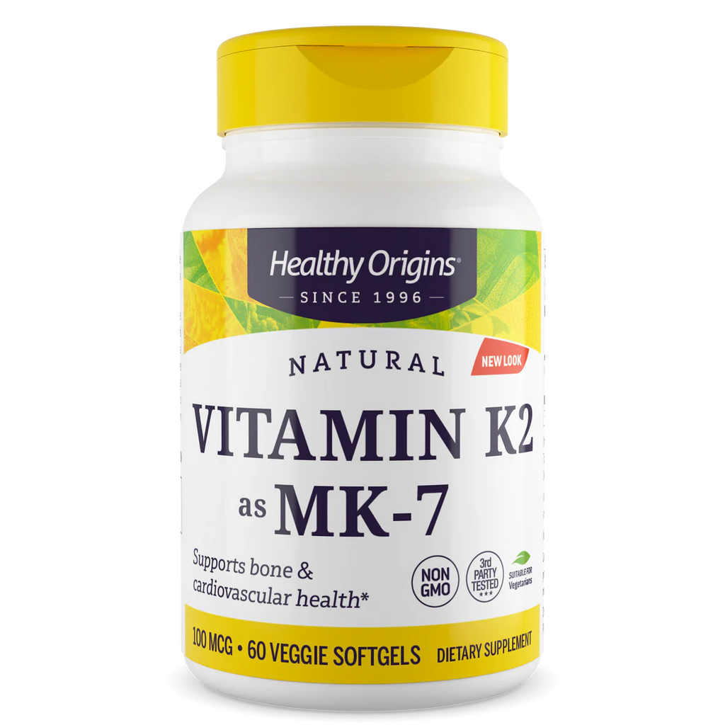 Healthy Origins Vitamin K2 as MK-7 100 mcg | 60 Veggie Softgels