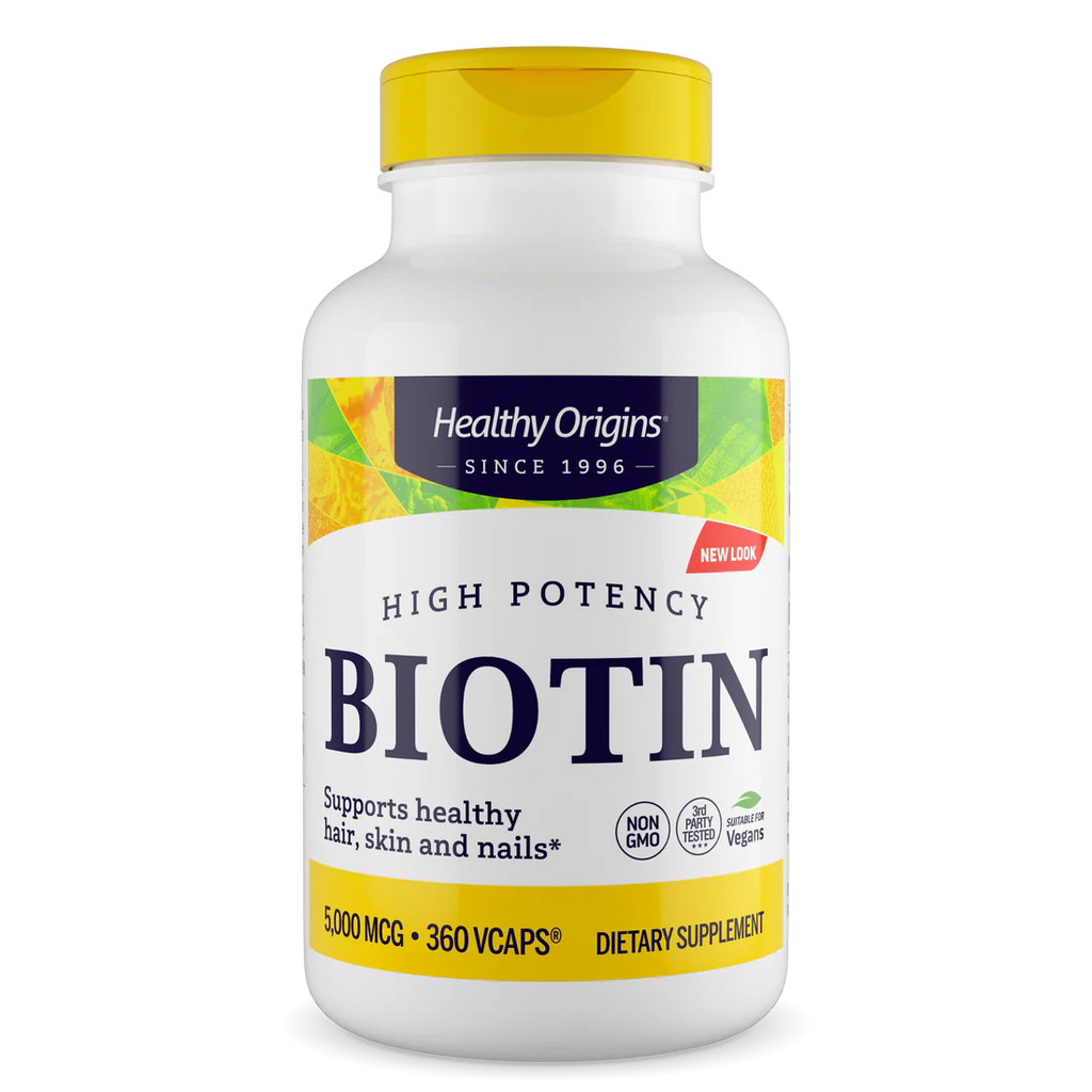 Healthy Origins Biotin 5,000 mcg | 360 Veggie Caps