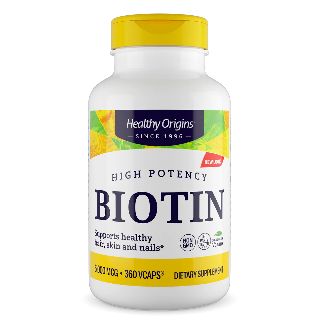 Healthy Origins Biotin 5,000 mcg | 360 Veggie Caps