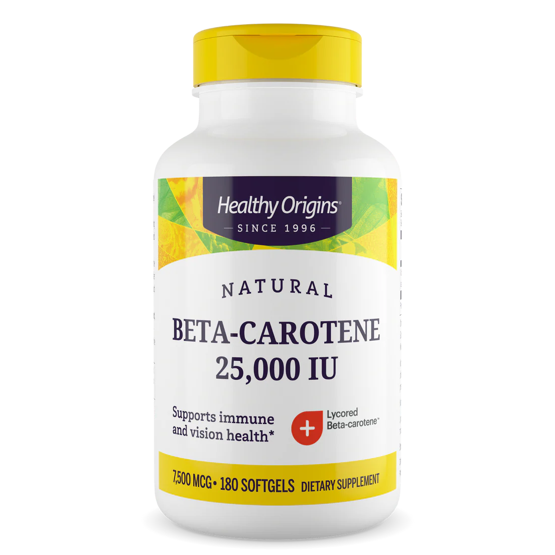 Healthy Origins Beta-Carotene 25,000 IU | 180 Softgels