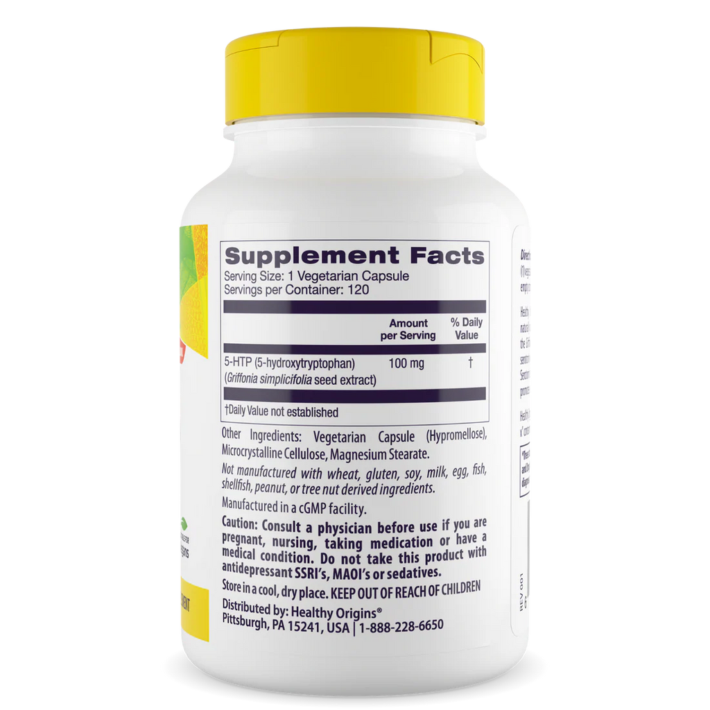 Healthy Origins 5-HTP 100 mg | 120 Veggie Caps