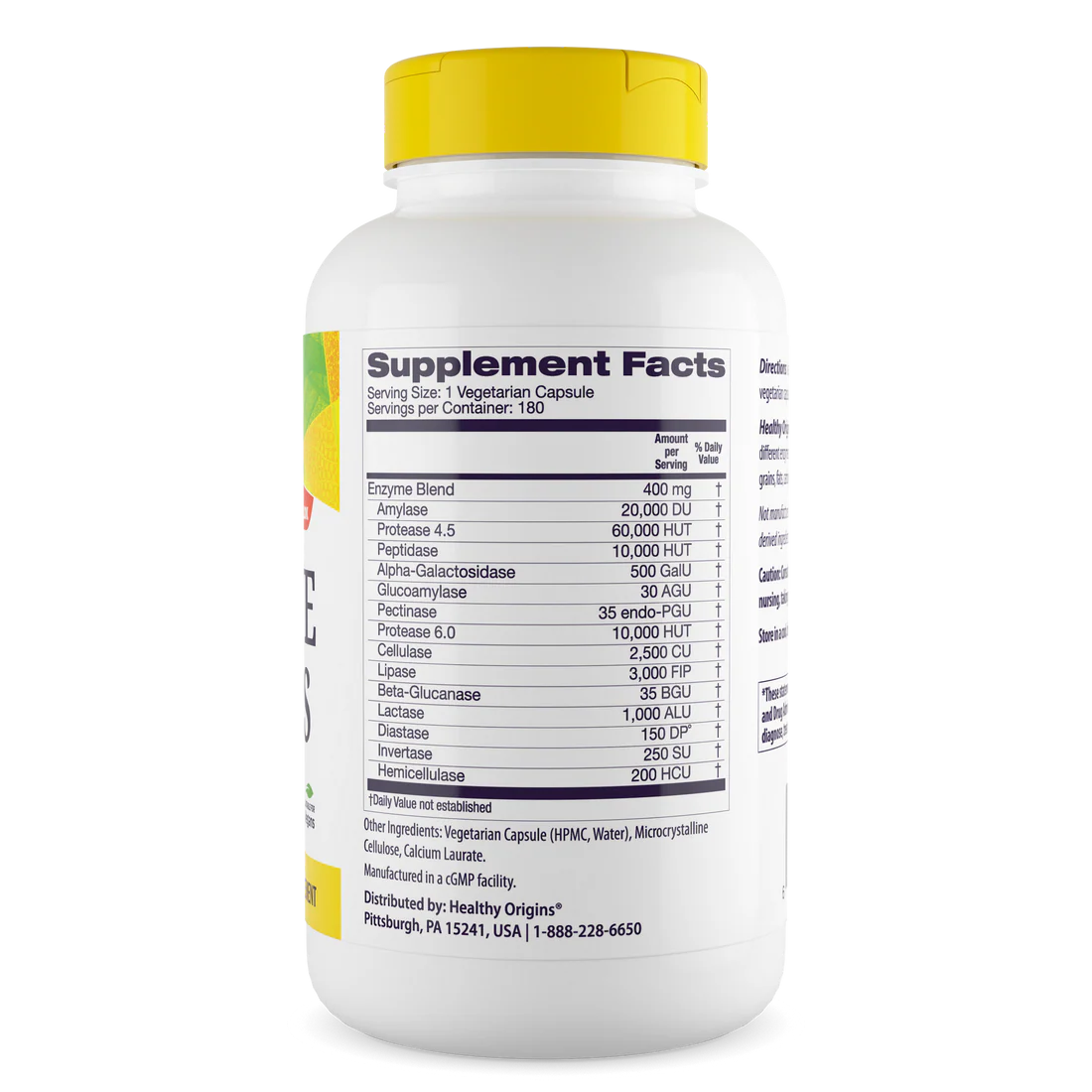 Healthy Origins Digestive Enzymes | 180 Veggie Caps