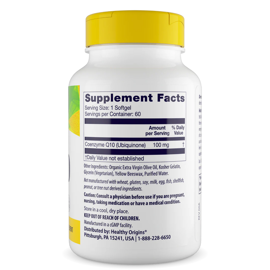 Healthy Origins CoQ10 100 mg | 60 Softgels