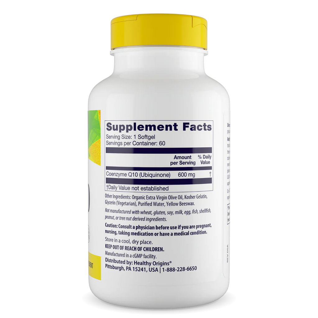 Healthy Origins CoQ10 600 mg | 60 Softgels