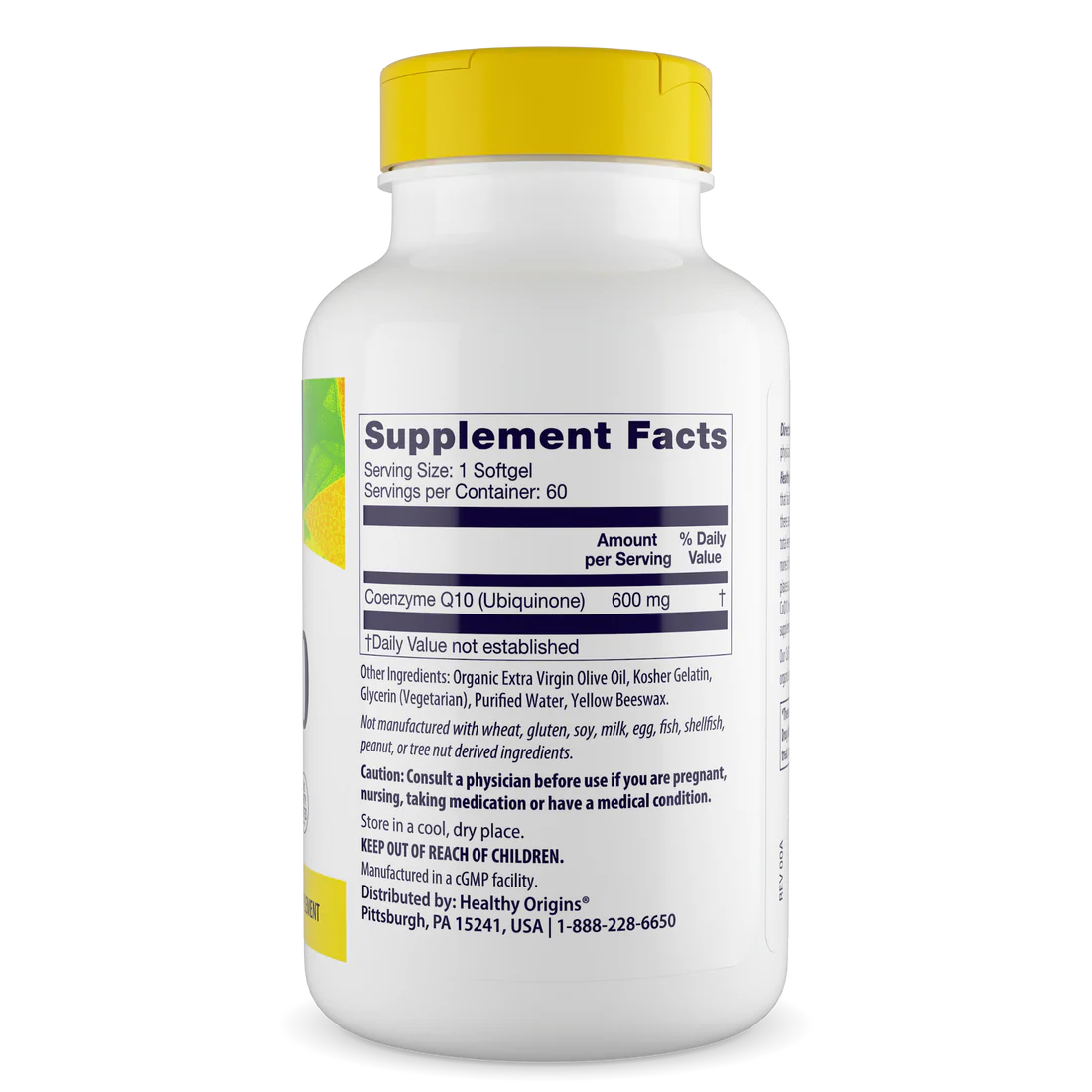 Healthy Origins CoQ10 600 mg | 60 Softgels