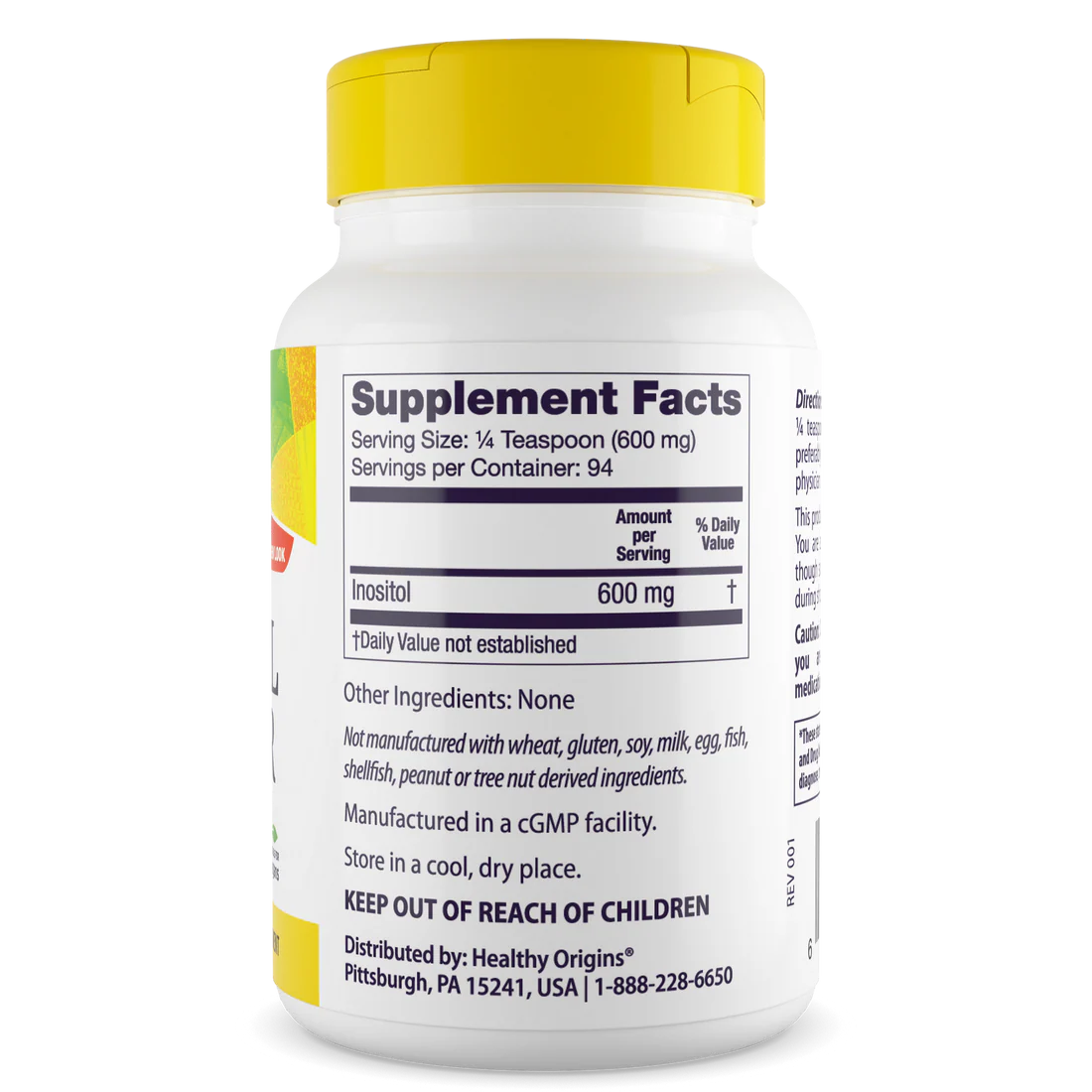 Healthy Origins Inositol | 2 Oz Powder