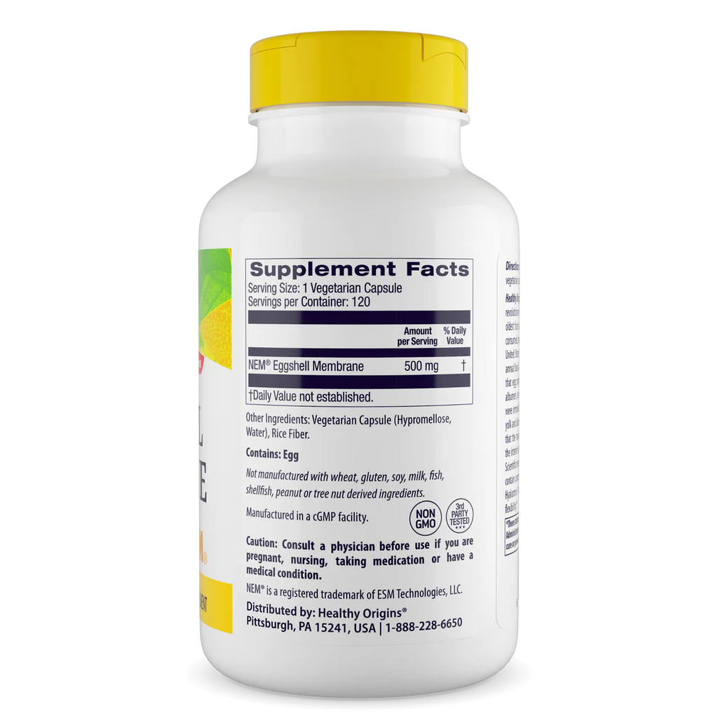 Healthy Origins Eggshell Membrane (NEM) 500 mg | 120 Veggie Caps