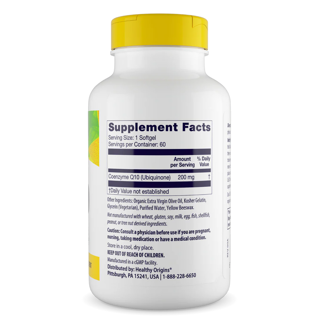 Healthy Origins CoQ10 200 mg | 60 Softgels