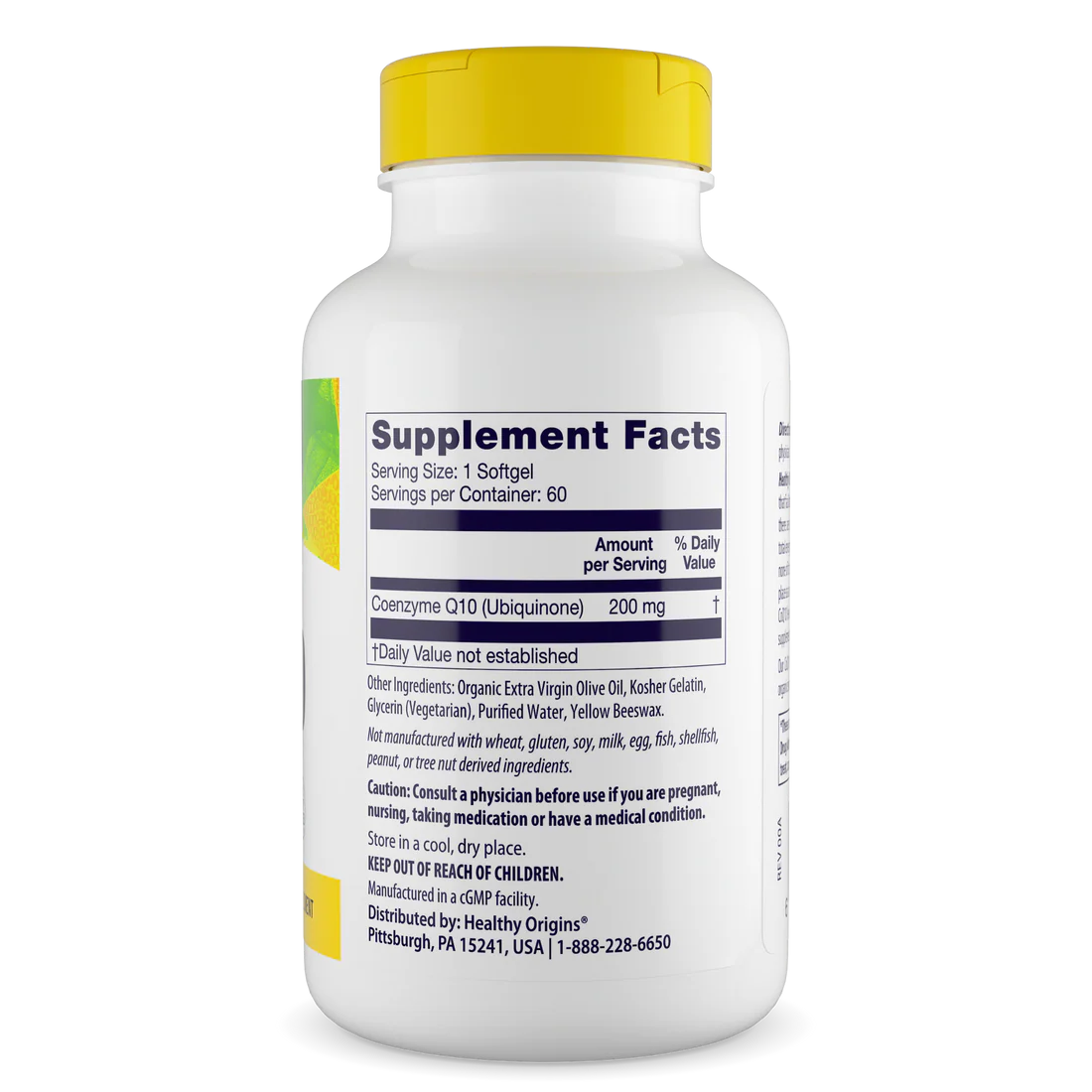 Healthy Origins CoQ10 200 mg | 60 Softgels