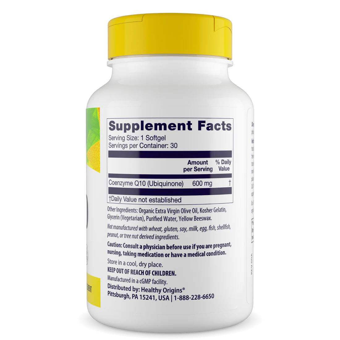 Healthy Origins CoQ10 600 mg | 30 Softgels