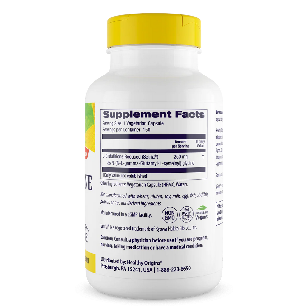 Healthy Origins L-Glutathione 250 mg | 150 Veggie Capsules