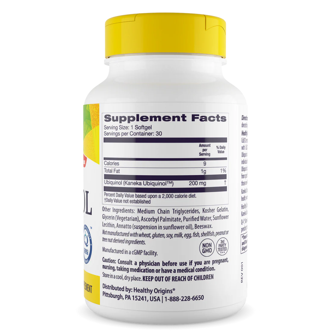 Healthy Origins Ubiquinol 200 mg | 30 Softgels