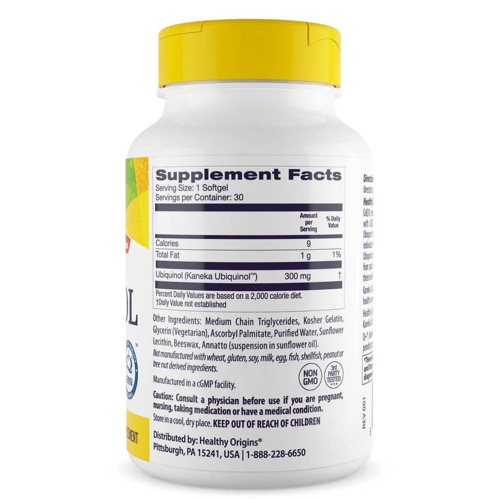 Healthy Origins Ubiquinol 300 mg | 30 Softgels