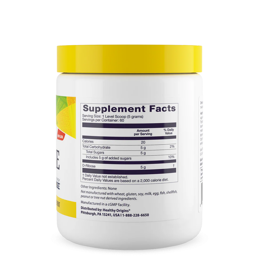 Healthy Origins D-Ribose Powder (Bioenergy) | 10.6 Oz