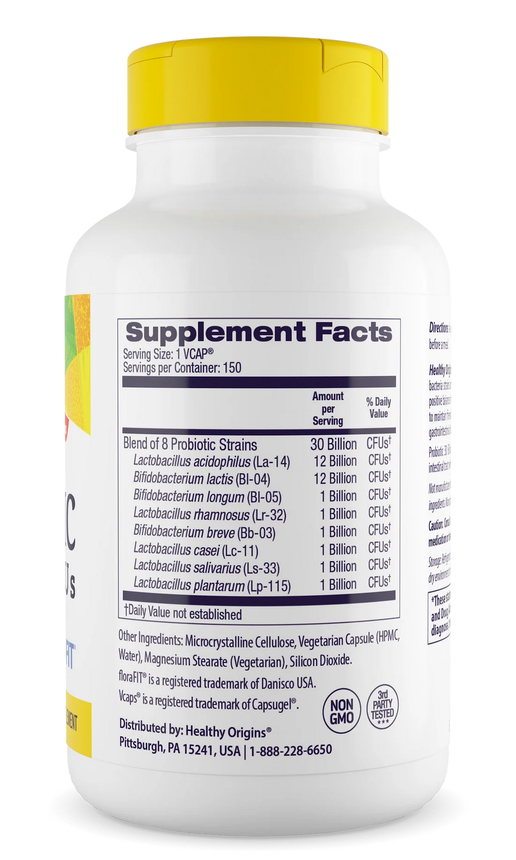 Healthy Origins Probiotic 30 Billion CFUs 8 Strains | 150 VCaps