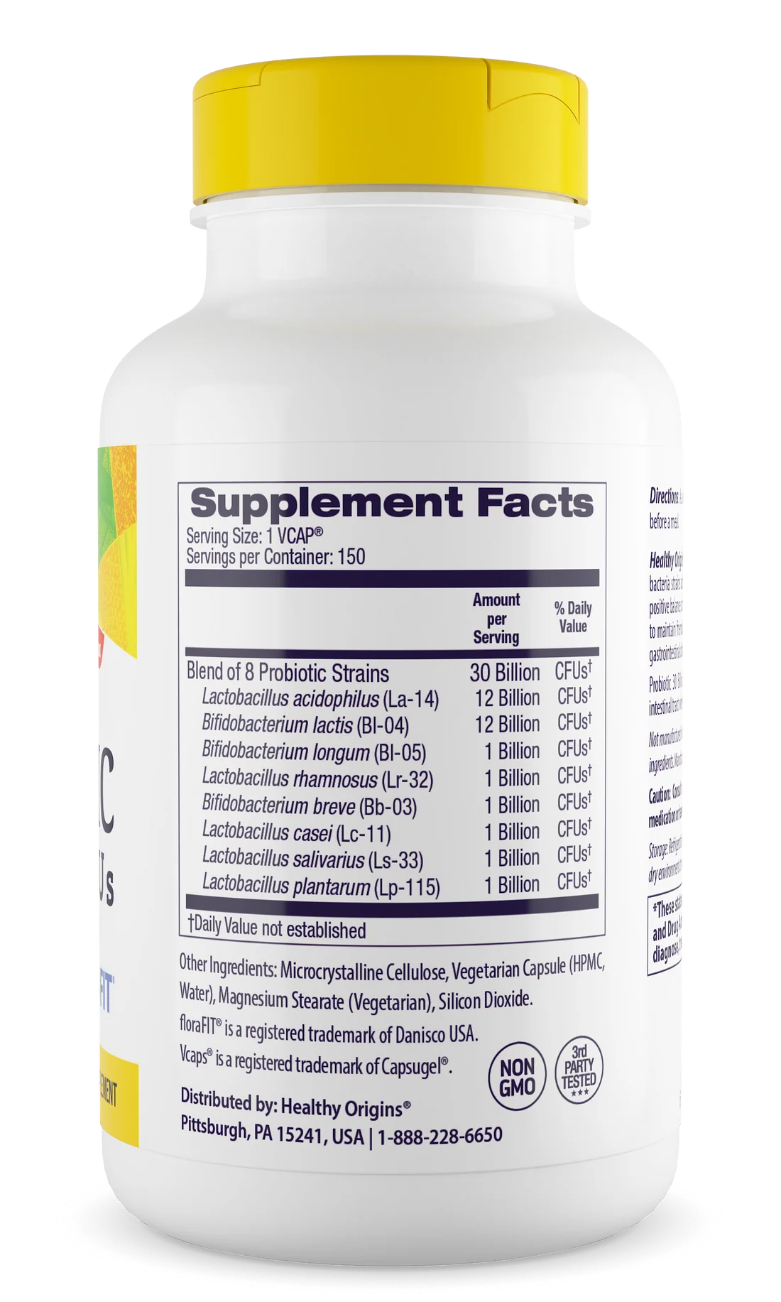 Healthy Origins Probiotic 30 Billion CFUs 8 Strains | 150 VCaps