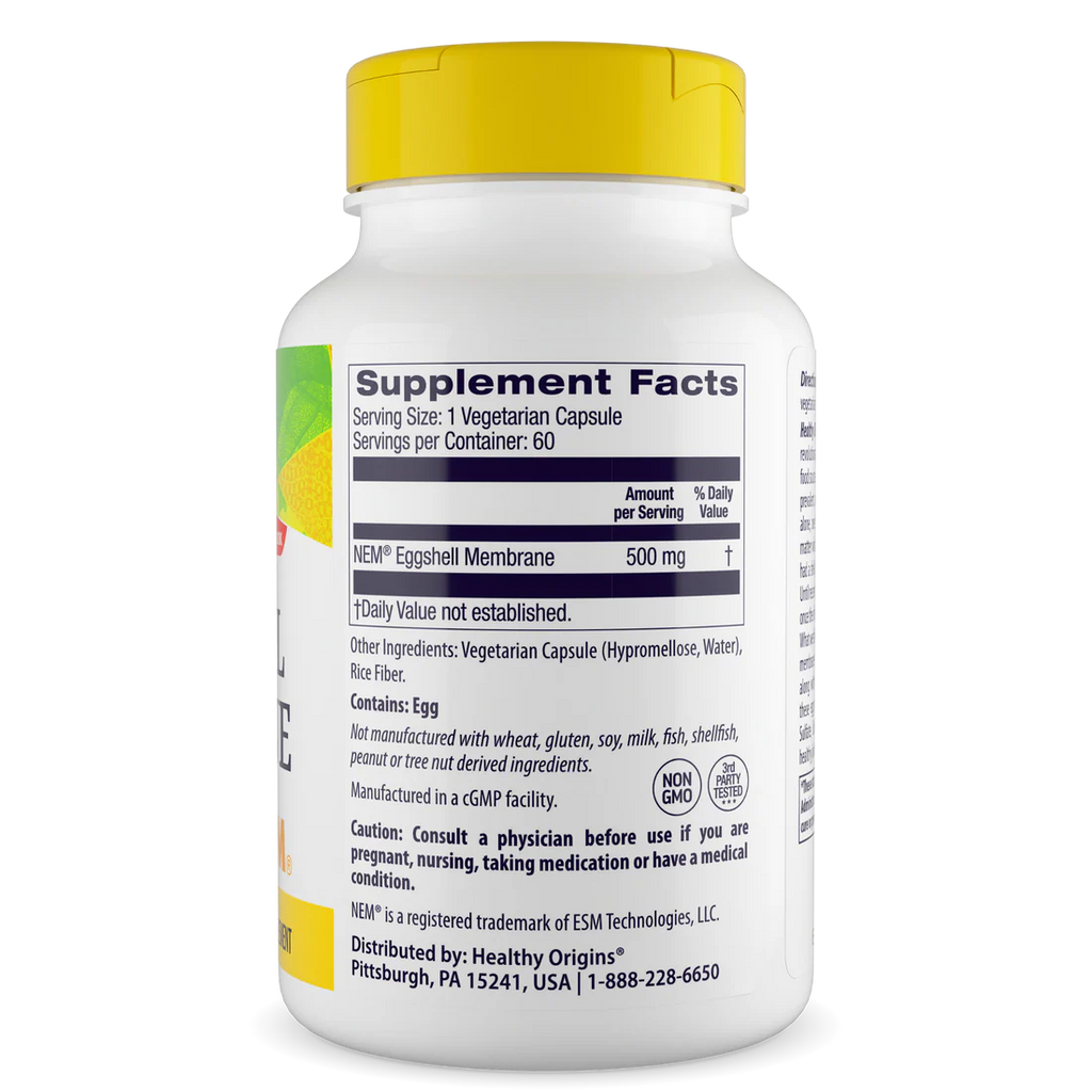 Healthy Origins Eggshell Membrane (NEM) 500 mg | 60 Veggie Caps