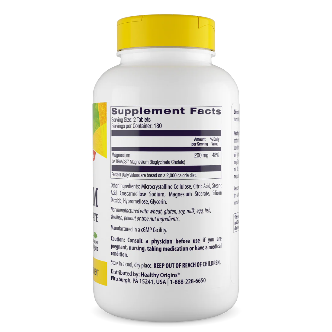 Healthy Origins Magnesium Bisglycinate Chelate | 360 Tablets