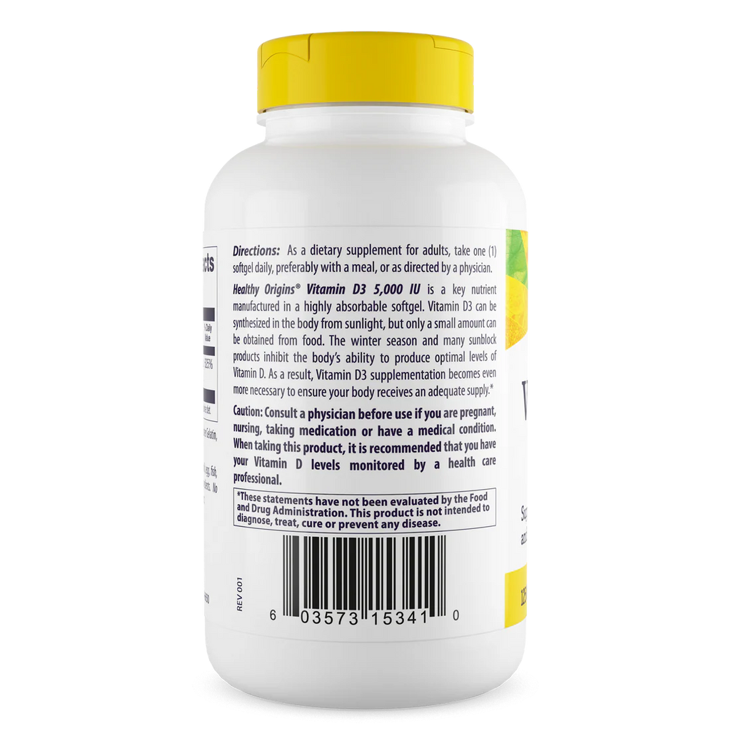 Healthy Origins Vitamin D3 5,000 IU | 540 Softgels