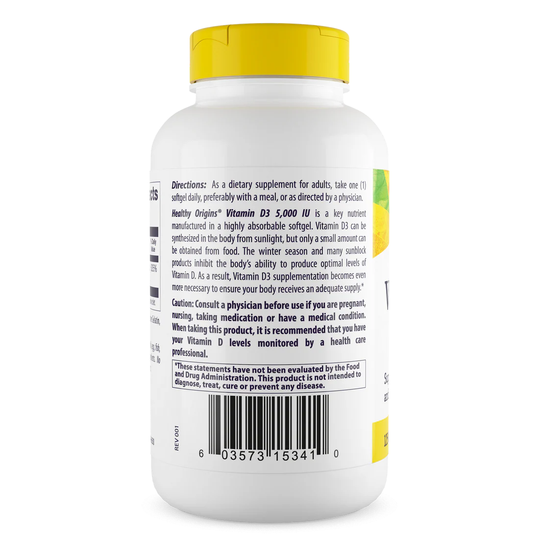 Healthy Origins Vitamin D3 5,000 IU | 540 Softgels