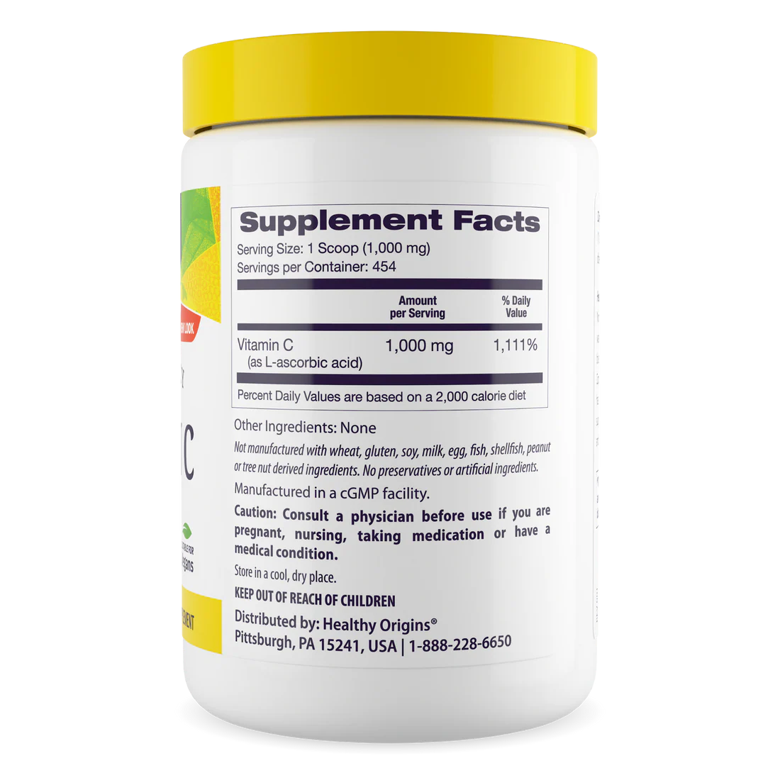 Healthy Origins Vitamin C Powder | 16 Oz