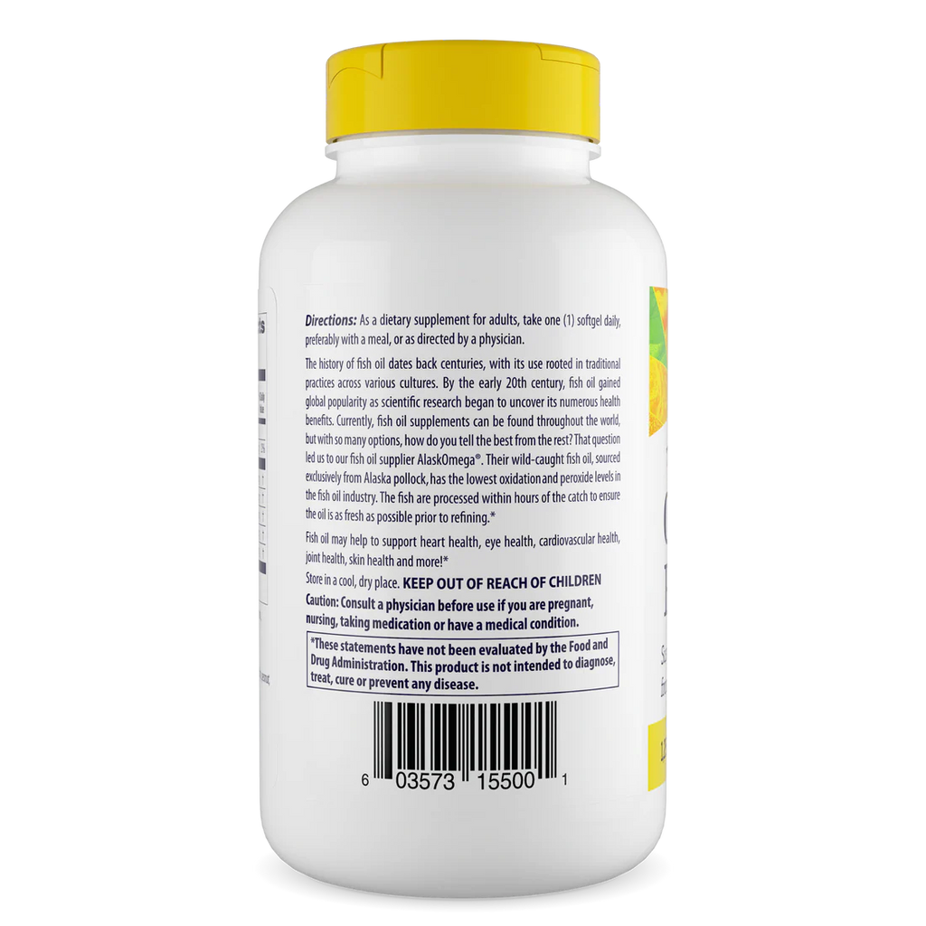 Healthy Origins Omega-3 Fish Oil 1250 mg | 180 Softgels