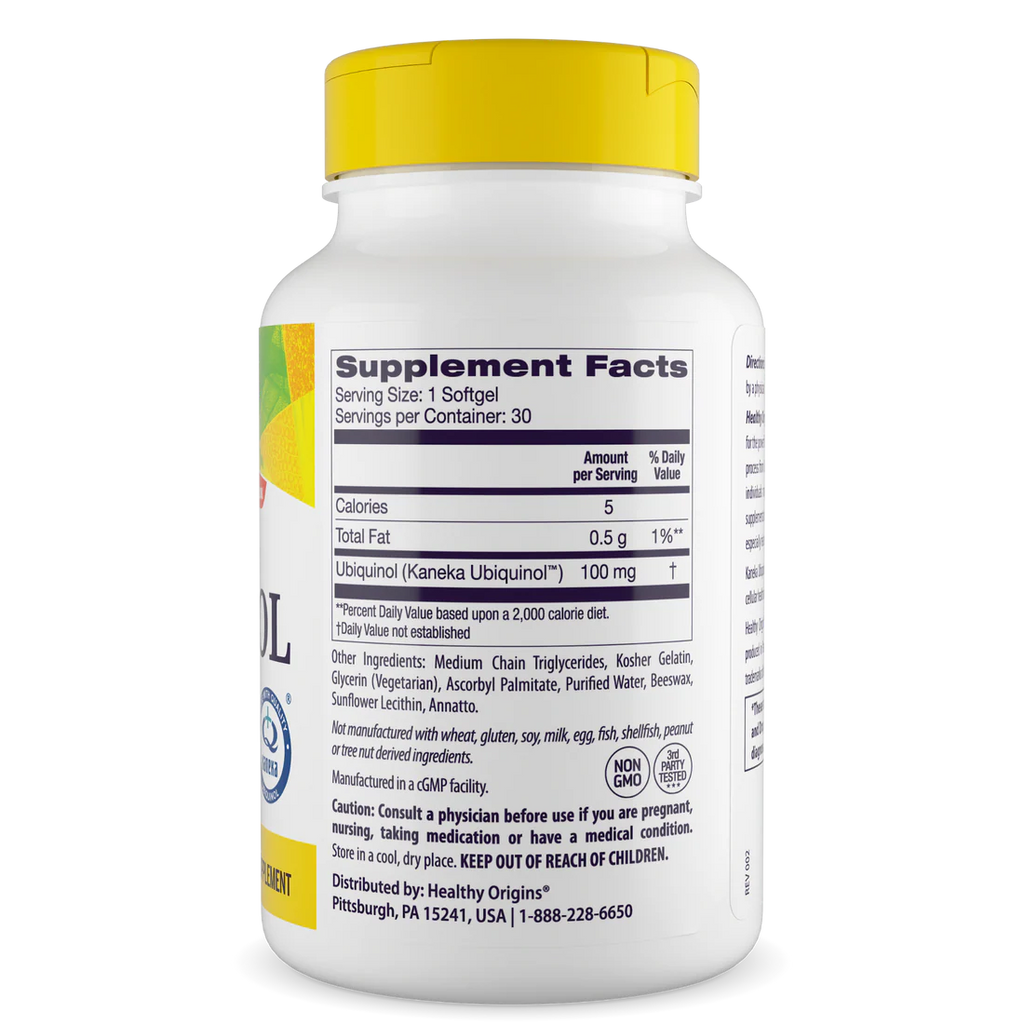 Healthy Origins Ubiquinol 100 mg | 30 Softgels
