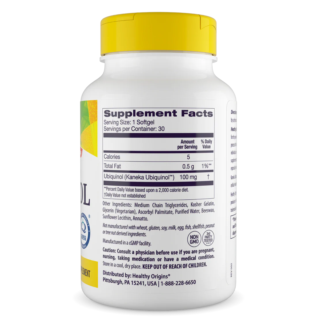 Healthy Origins Ubiquinol 100 mg | 30 Softgels