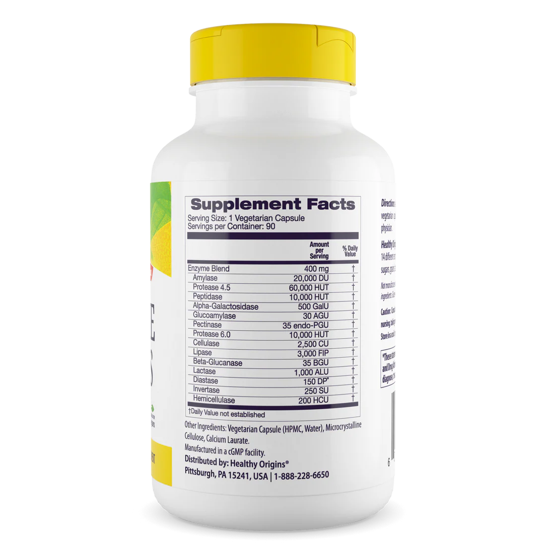 Healthy Origins Digestive Enzymes | 90 Veggie Caps