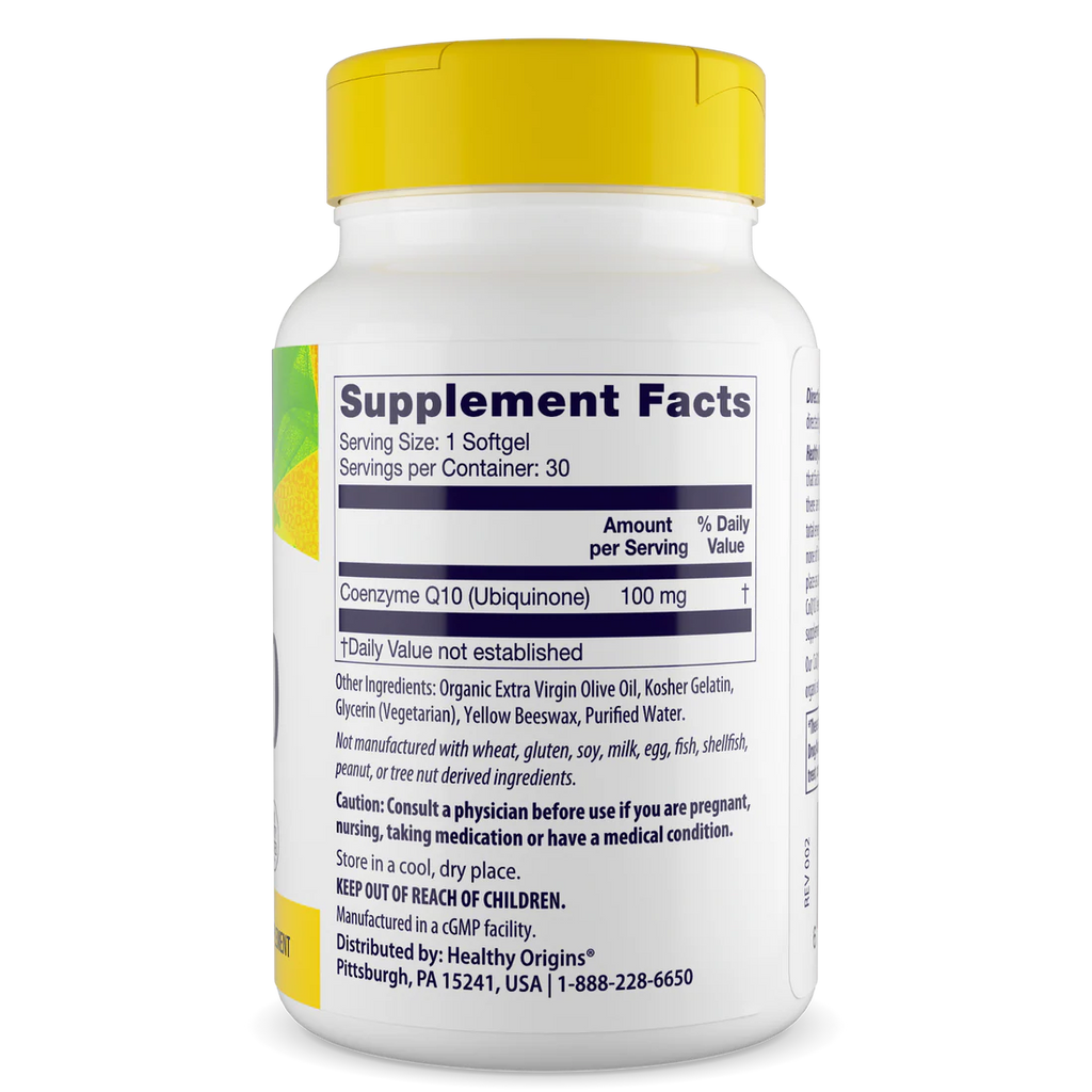 Healthy Origins CoQ10 100 mg | 30 Softgels