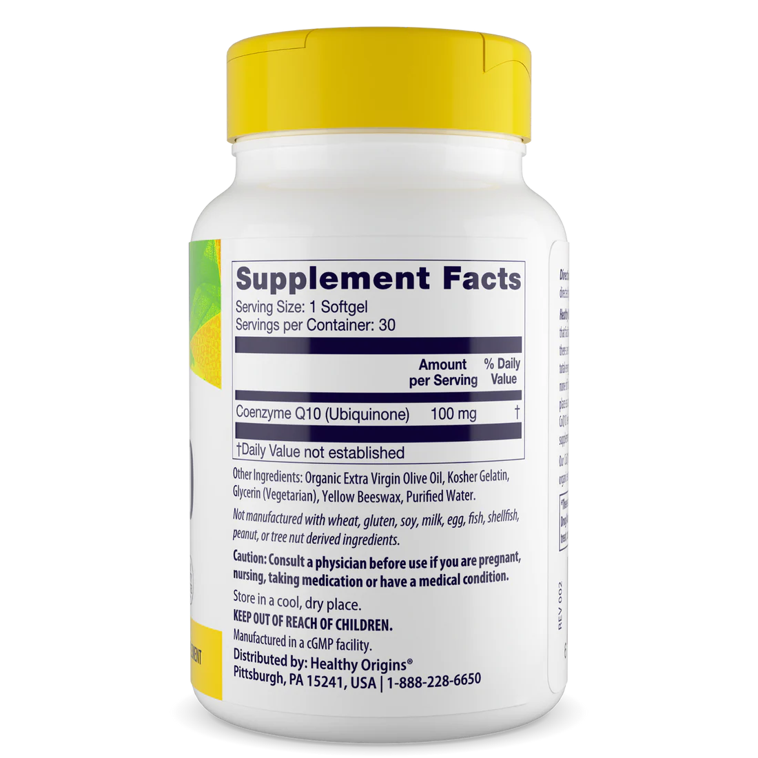 Healthy Origins CoQ10 100 mg | 30 Softgels