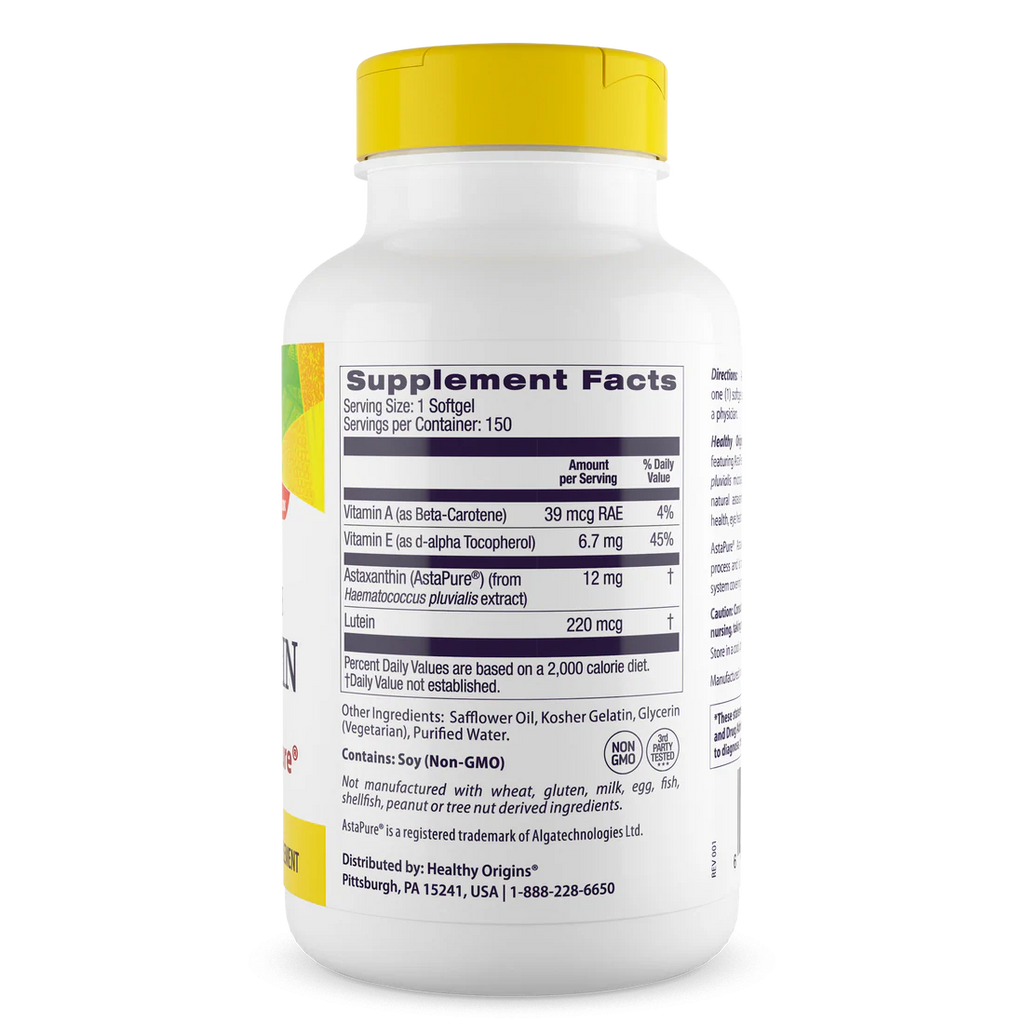 Healthy Origins Astaxanthin 12 mg | 150 Softgels